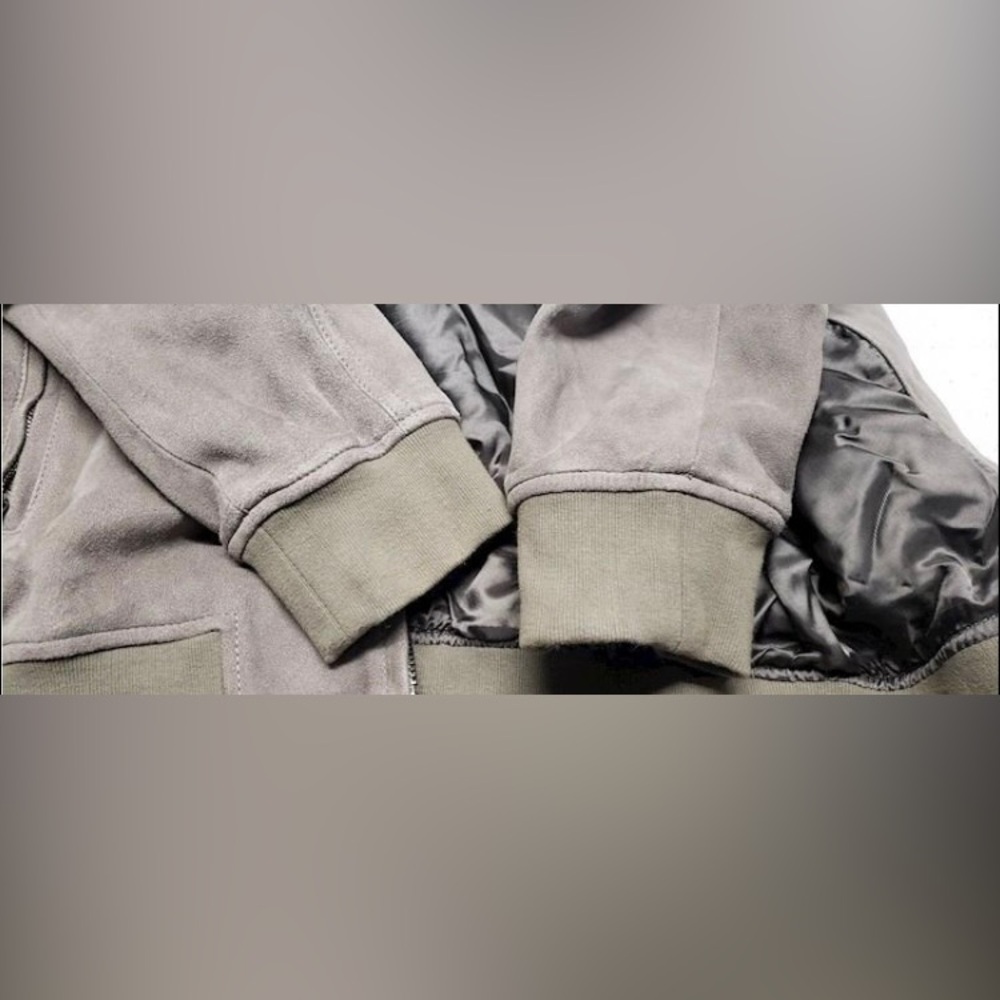 Kent & Curwen light gray suede bomber jacket - Picture 6 of 12